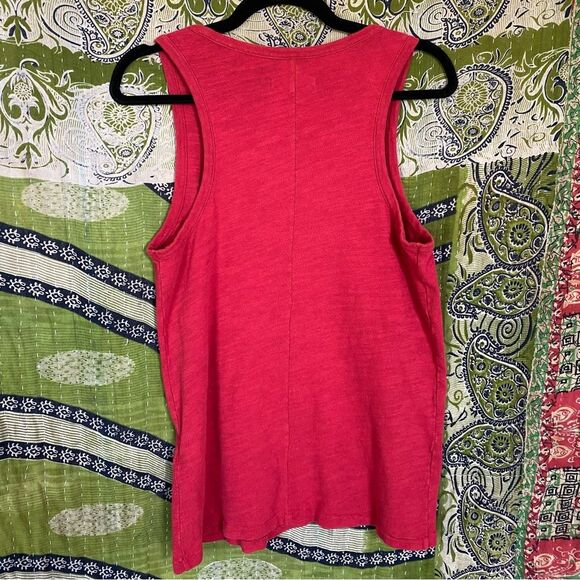 Rag & Bone/ JEAN Red Cast Number "5" Applique Tank Top Size Medium - Picture 9 of 15